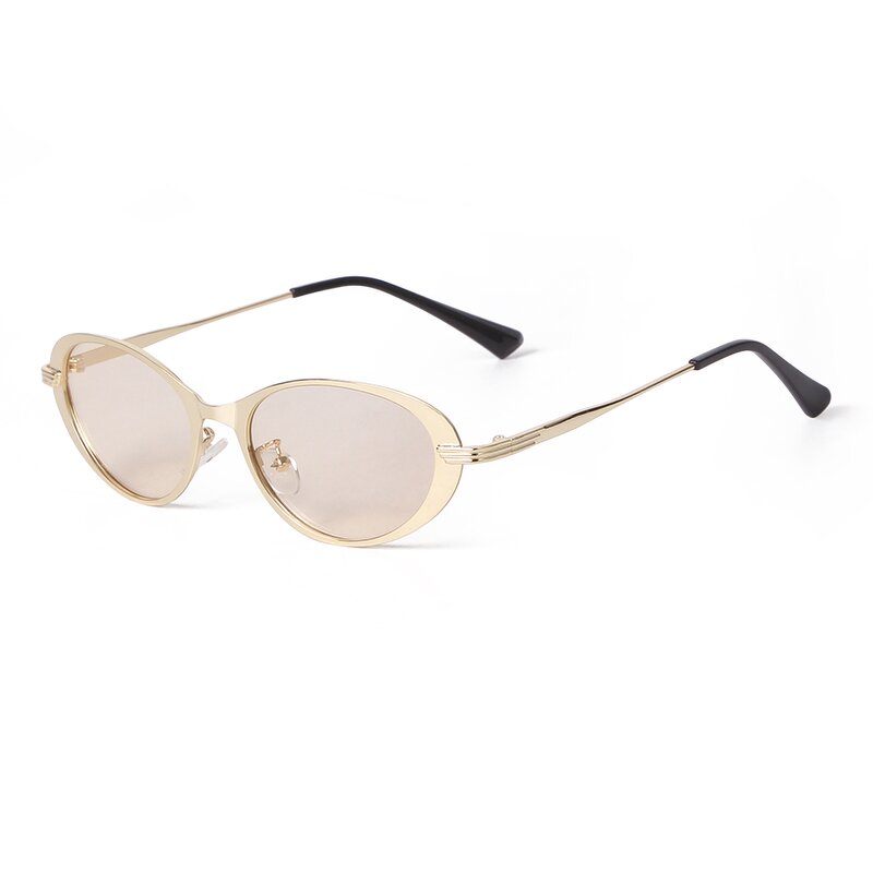 Sunglasses Manufacturer - Women's Retro Anti-Sun Oval Frame Trendy Street Style UV400 Optical Lenses Online Celebrity Photo