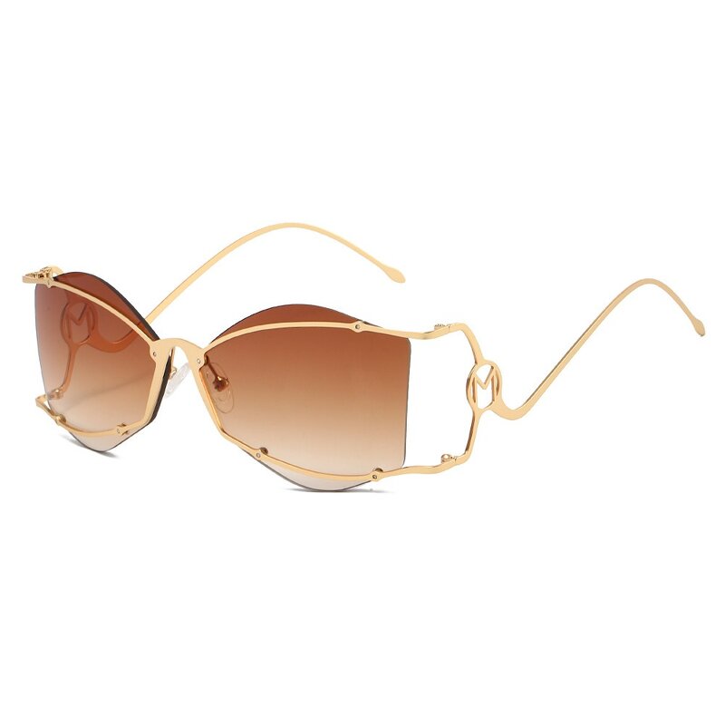Sunglasses Manufacturer - Fashion Personality Irregular for Women Classic Popular Metal Cross Border Hot Sales Shades