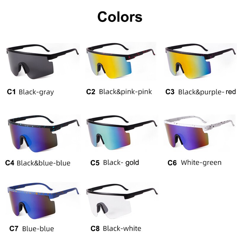 Sunglasses Manufacturer - Wholesale Riding Glasses Sports Eyewear Cycling Big Square Frame Reflective for Man