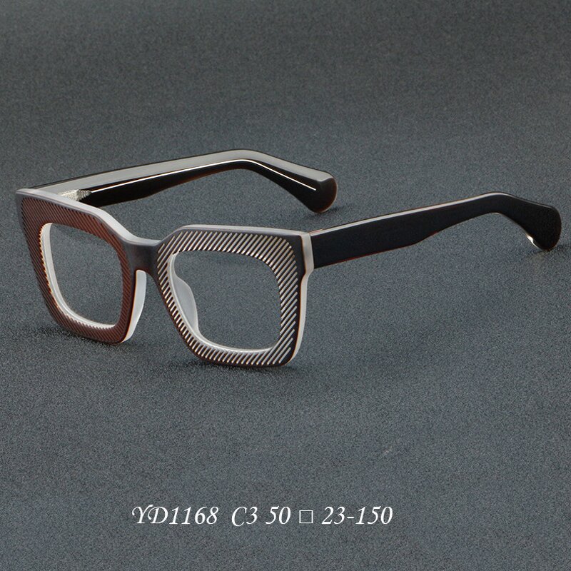 Glasses Manufacturer - Square Frame Acetate Optical Blue Light Blocking Custom Eyewear Leopard Eyeglasses for Women