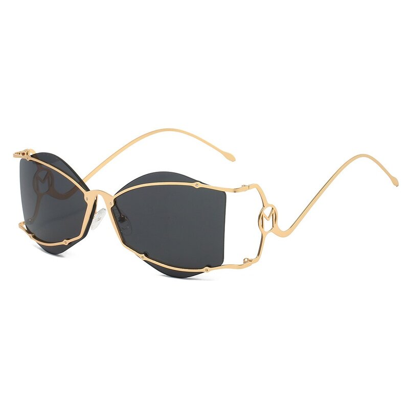 Sunglasses Manufacturer - Fashion Personality Irregular for Women Classic Popular Metal Cross Border Hot Sales Shades