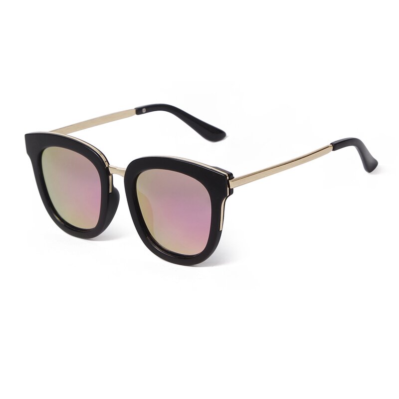Sunglasses Manufacturer - Coating Lenses Polarized Retro Cat Eye Metal Eyeglasses Frames for Women Fashion Pink 2025