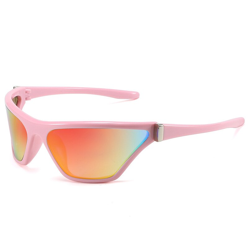 Sunglasses Manufacturer - Hot Sell Women Outdoor Cycling Sports Eyewear Designer Mirrored Futuristic Cat Eye Y2K