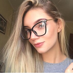 Glasses Manufacturer - Women Fashion Computer Protection Transparent Blue Light Blocking Cat Eye Optical Frames