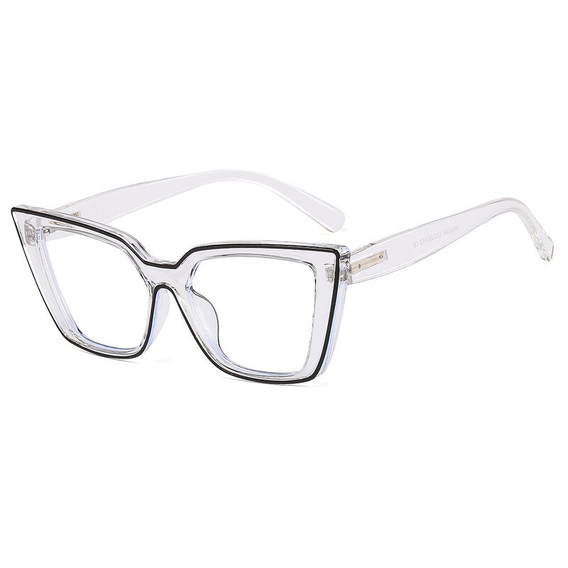 Glasses Manufacturer - 2023 Fashion Fluorescent Color Anti-Blue Light Transparent Cat Eye Optical for Women TR90 Computer Frames