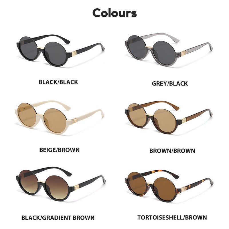 Sunglasses Manufacturer - Popular New Arrivals Round Metal Irregular Half Frame Irregular Oval for Woman Colorful Lens Shades