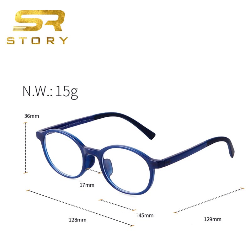 Glasses Manufacturer - Kids Pink Blue TR90 Frame Blocking Blue Light Eyewear Fashion Anti-blue Light Oval Optical for Girls Boys