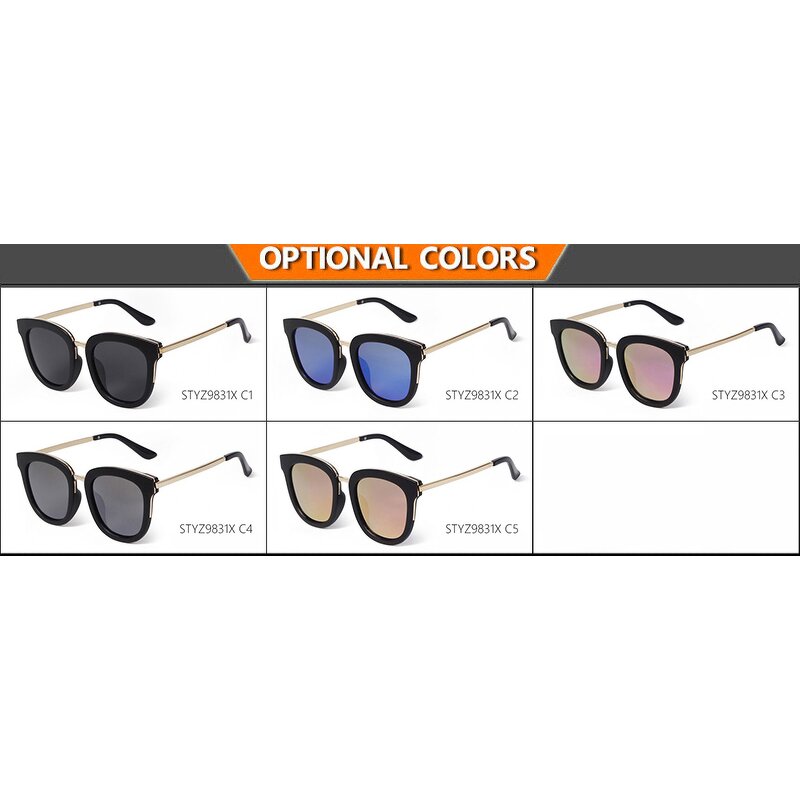 Sunglasses Manufacturer - Coating Lenses Polarized Retro Cat Eye Metal Eyeglasses Frames for Women Fashion Pink 2025