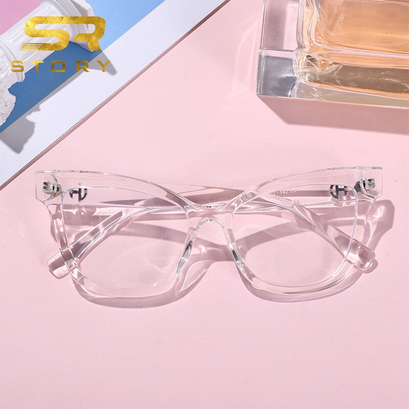 Glasses Manufacturer - Vintage TR90 Framle Cateye Anti Blue Light for Women 2023 Fashion Oversized Blocking Blue Light Female