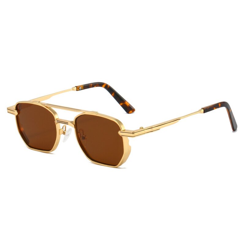 Sunglasses Manufacturer - Fashion Personality Square for Women Men Classic Design Metal Gold Silver Frame Wholesale Shades