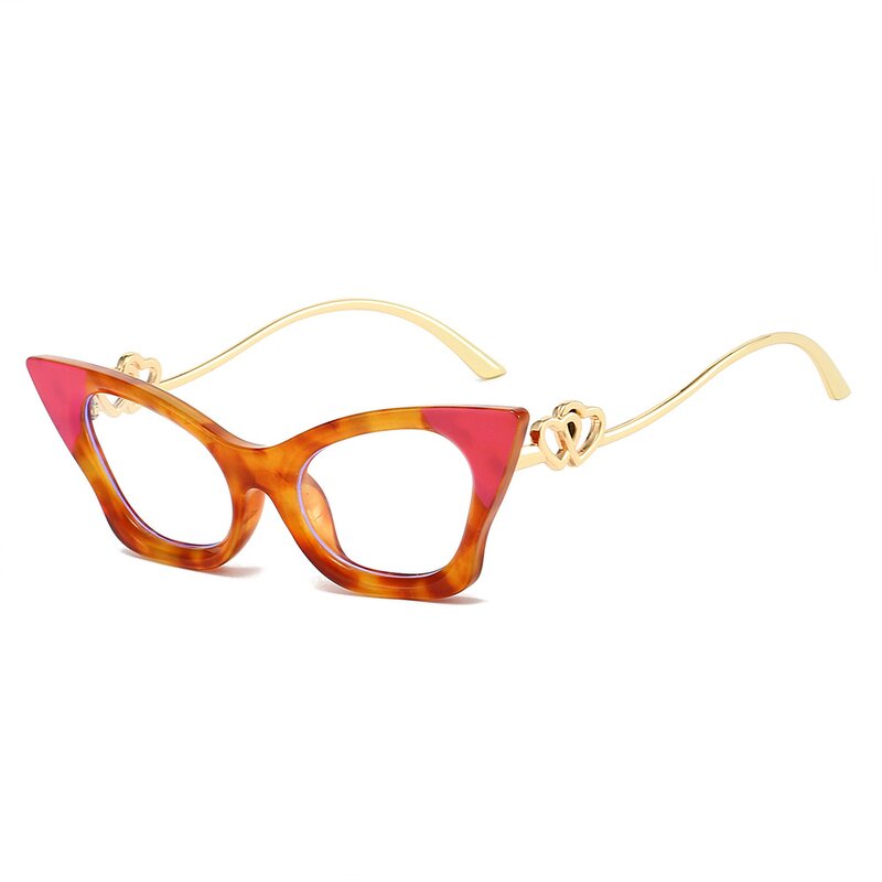 Glasses Manufacturer - Retro Cat-Eye Unisex New Fashionable Anti-Blue Light Black Multi-Color Women's Personality Flat Outdoor