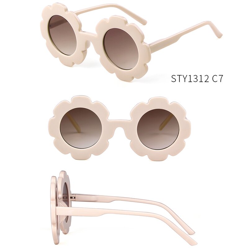 Sunglasses Manufacturer - Wholesale High End Girls Colorful UV400 Cute Round Flower for Baby Kids