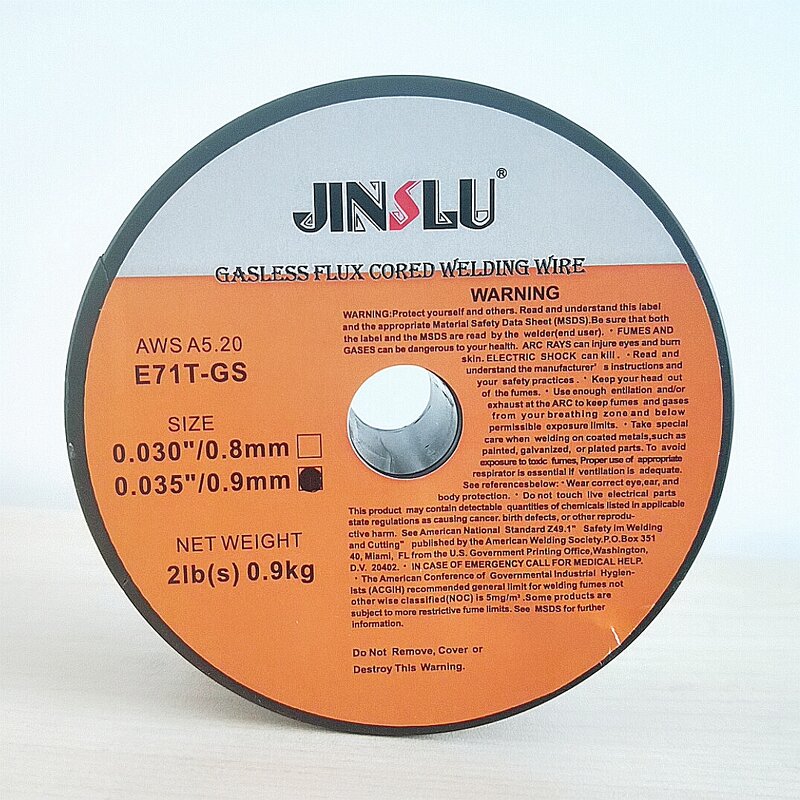 Welding Flux Cored Wire Manufacturer - 0.8mm 0.9mm Self-Shielded Gas AWS E71T-GS 1KG 100mmx50mm Inside Hole 16.5mm