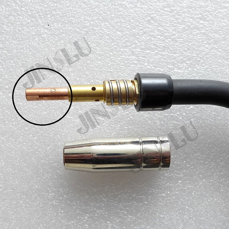 MIG/MAG Welding Torch Manufacturer - JINSLU MB-15AK 14AK Durable Insulation E-Cu Contact Tip M6X25 0.6/0.8/0.9/1.0mm Gas Nozzle