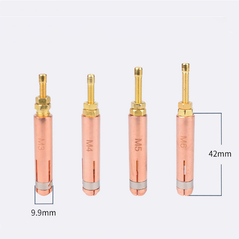 Stud Welding Collet Chuck Manufacturer - M3 M4 M5 M6 M8 M10 Copper 10pcs for Capacitor Discharge CD Stud Welding Torch Machine