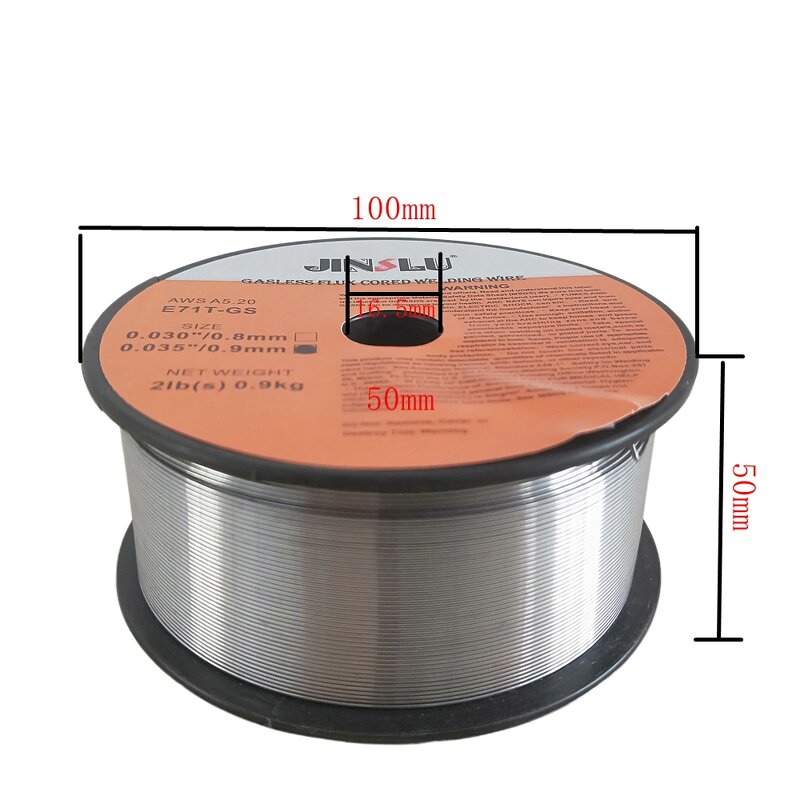Welding Flux Cored Wire Manufacturer - 0.8mm 0.9mm Self-Shielded Gas AWS E71T-GS 1KG 100mmx50mm Inside Hole 16.5mm