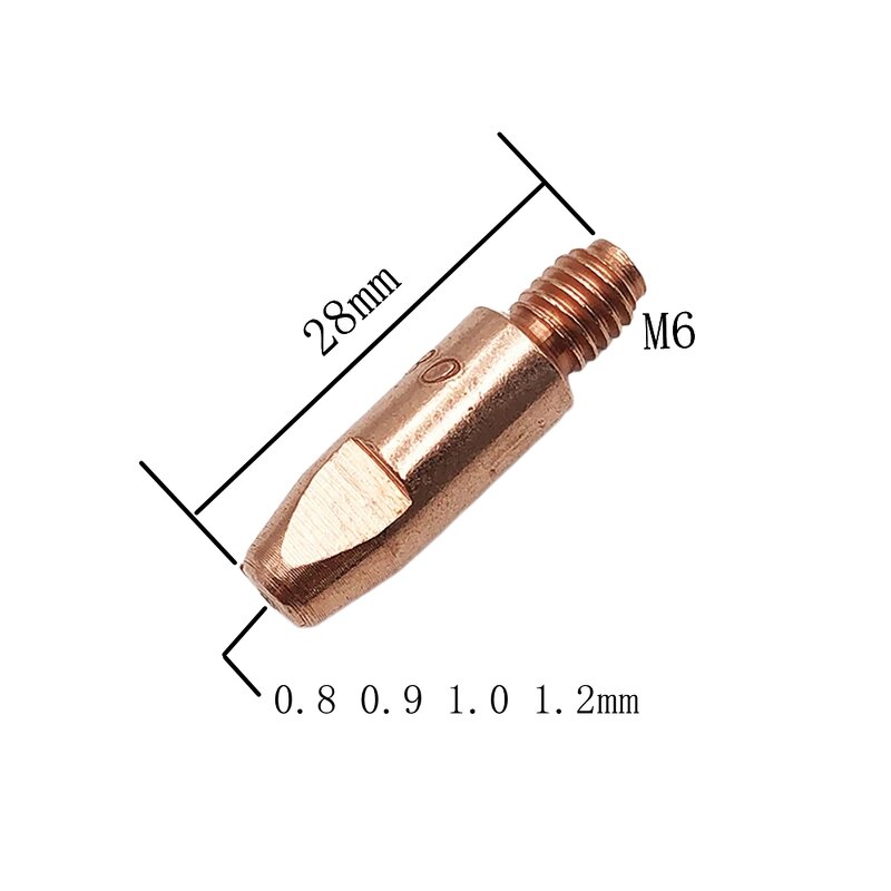 Contact Tip Manufacturer - 0.8 0.9 1.0 1.2 M6x28 Metric M6 Thread Length 28mm TB 25 TB25 MB25 25AK MB24 24KD for Mig Gun Welding Torch
