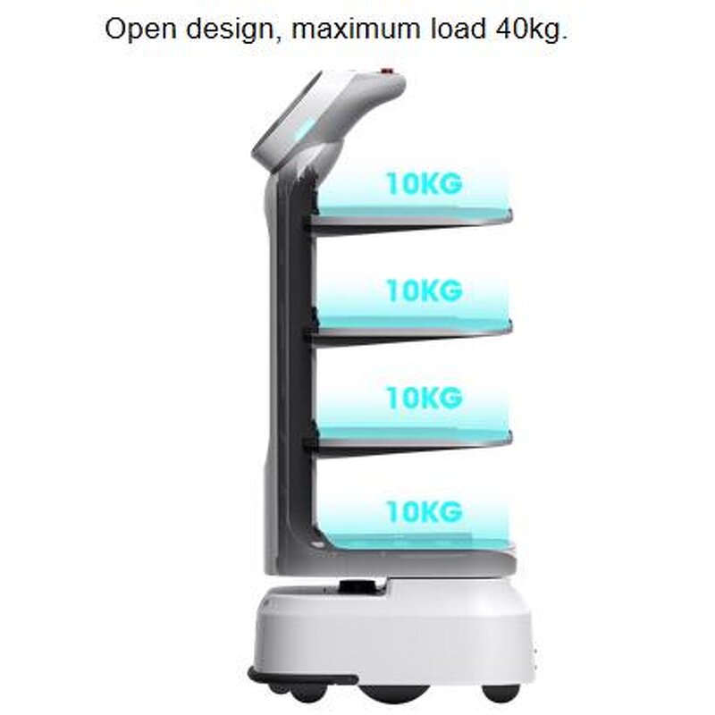 AI Robotic Waiter Manufacturer - 2024 Factory New Arrival Smart for Food Delivery Restaurant Hotel Wholesale Rubber Waitress