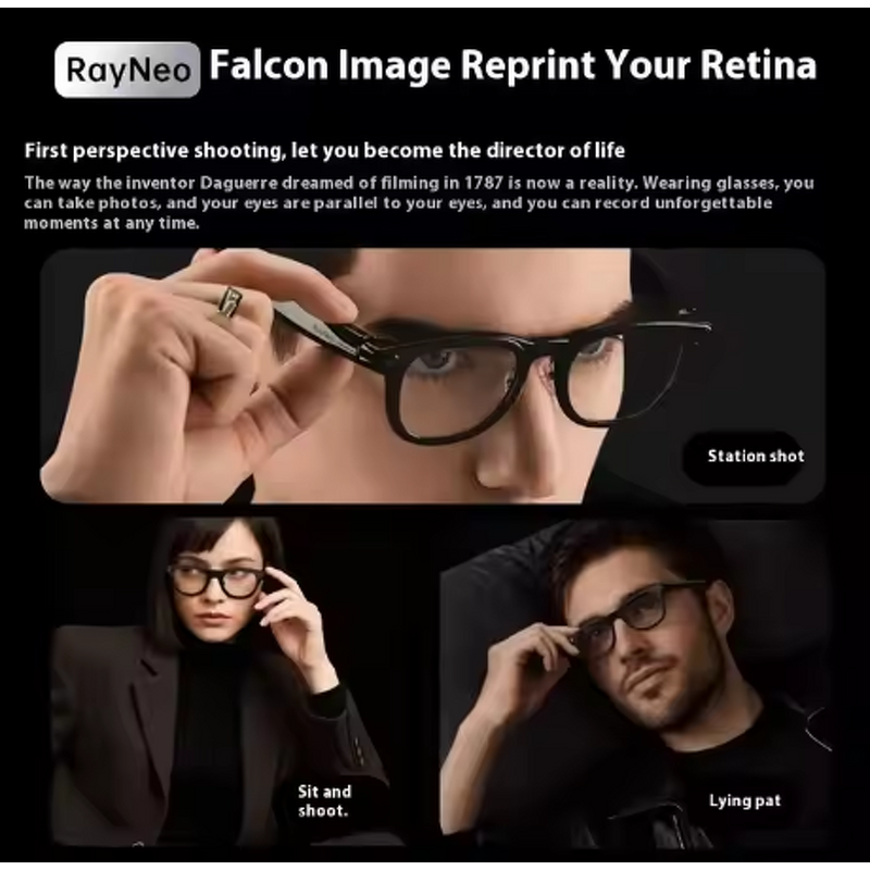 Smart Audio Glasses Manufacturer - Rayneo V3 Augmented Reality with 12MP Camera Quad-core 2+32GB IMOS 2.0 System 1.5mm Thick