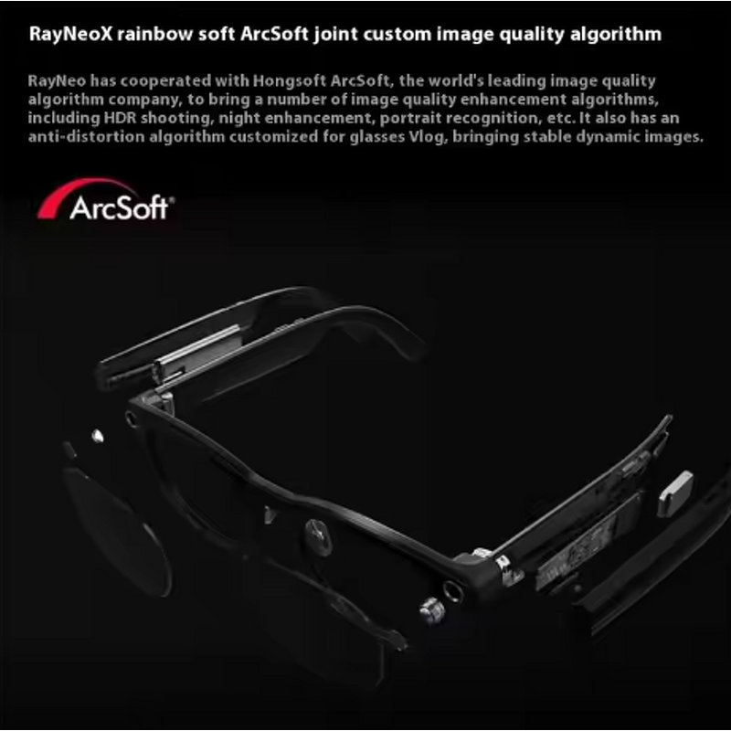 Smart Audio Glasses Manufacturer - Rayneo V3 Augmented Reality with 12MP Camera Quad-core 2+32GB IMOS 2.0 System 1.5mm Thick