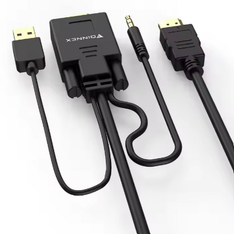 VGA to HDMI Cable Manufacturer - New Arrival High Definition Video Conversion Stereo Adapter for Computer TV Connection