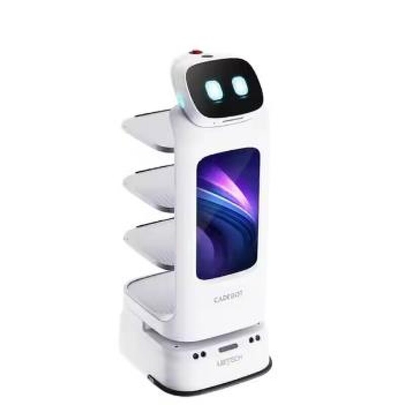AI Waiter Robot Manufacturer - New Wholesale Restaurant Intelligent Smart Food Delivery for Hotels Rubber Metal
