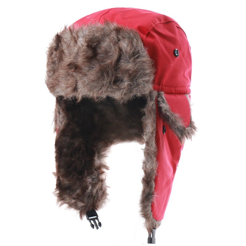 Winter Trapper Hat Manufacturer - Men's Aviator Trooper Earflap Warm Russian Waterproof Ski Bomber Ear Protectors