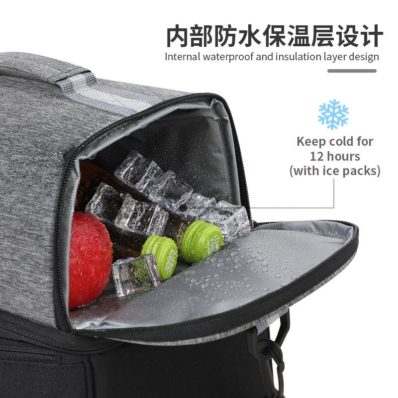 Insulated Lunch Bag Manufacturer - Adult Large Cooler Tote for Men Women Double Deck