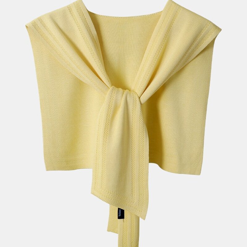 Knitted Shawl Manufacturer - Korean Neck Guard Solid Color Woman's Warm Winter Wool Blouse Fake Collar Cape