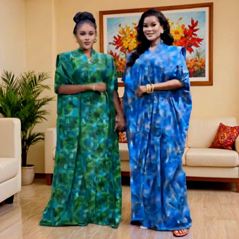 Abaya Dress Manufacturer - Newest for Women Dubai African Muslim Ankara Dashiki Caftan Marocain Evening Satin Boubou
