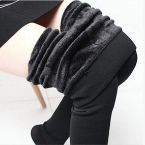 Thermal Fleece Leggings Manufacturer - Women's Pantyhose Tights Winter Warm Ladies Solid Breathable Knitted Yoga