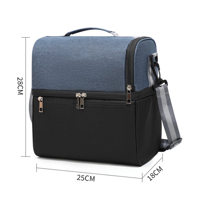 Insulated Lunch Bag Manufacturer - Adult Large Cooler Tote for Men Women Double Deck