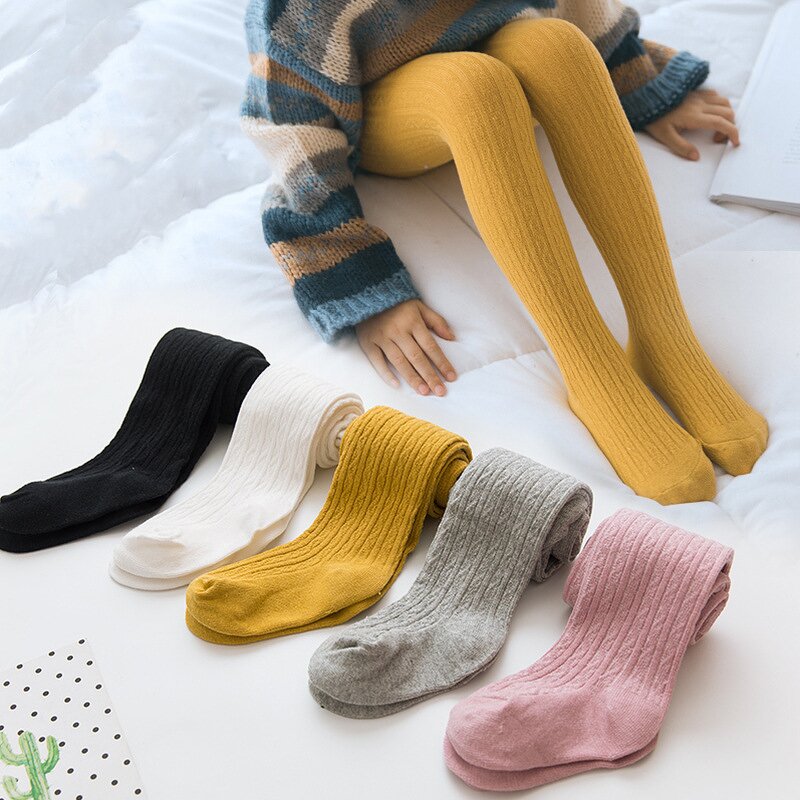 Girls' Pantyhose Manufacturer - 2024 Spring Summer New Korean Edition Solid Color Children's Socks Infant