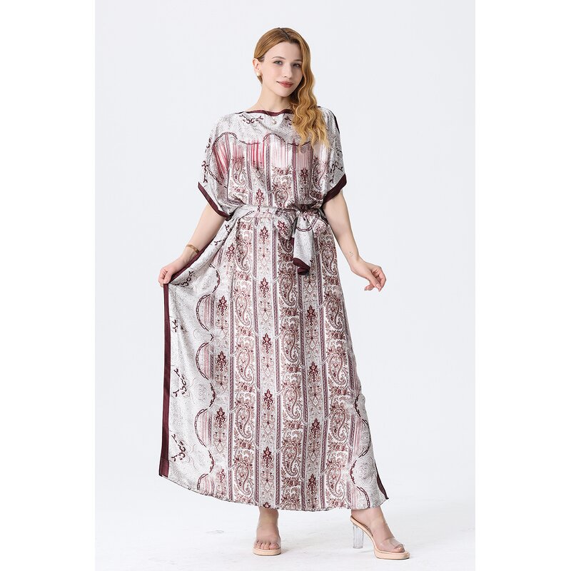 Silk Africa Robe Manufacturer - 2025 Wholesale Luxury Designer Polyester Printed Headscarf Ethnic Style Loose