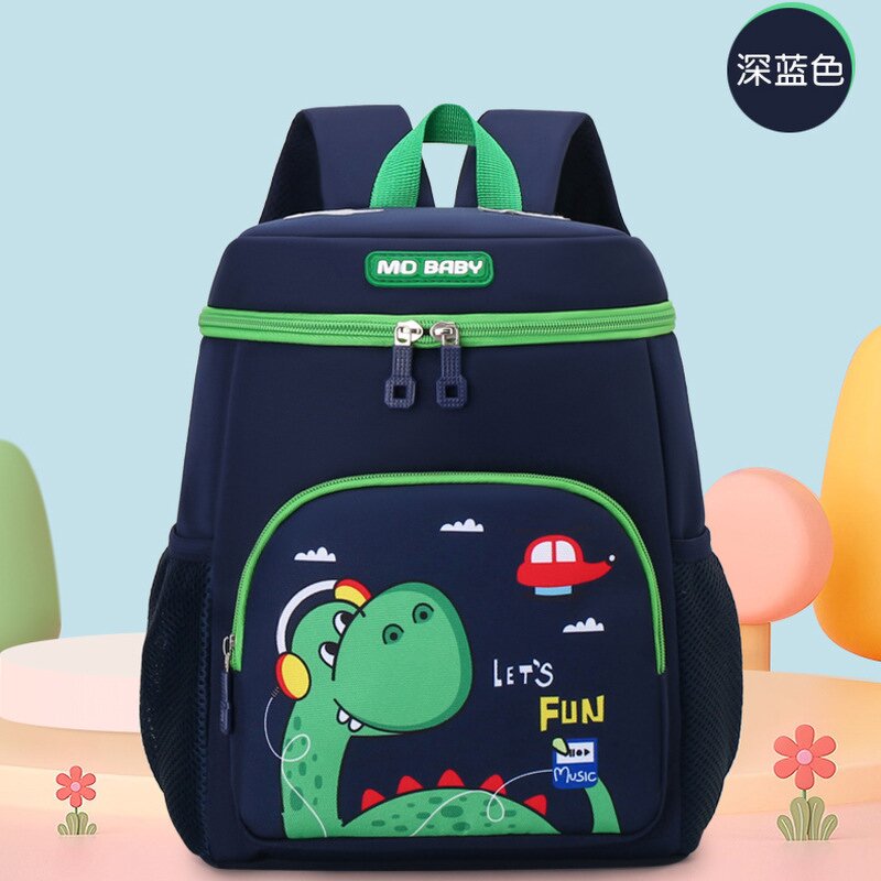Children's Backpack Manufacturer - New Wholesale Boys Girls Casual Light Weight Cartoon Dinosaur Cute Double Shoulder