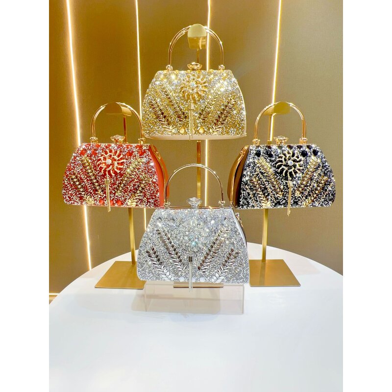 Evening Clutch Bag Manufacturer - New Style Luxury Diamond Full Diamond Fashion Dress Diner Party Women's Shoulder