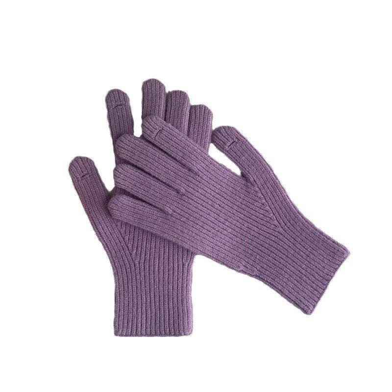 Touchscreen Gloves Manufacturer - Autumn Winter Knit Warm for Men Women Bike Exposed Two Finger