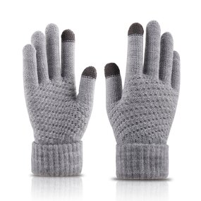 Cashmere Knitted Gloves Manufacturer - Women Autumn Winter Warm Thick Touch Screen Skiing