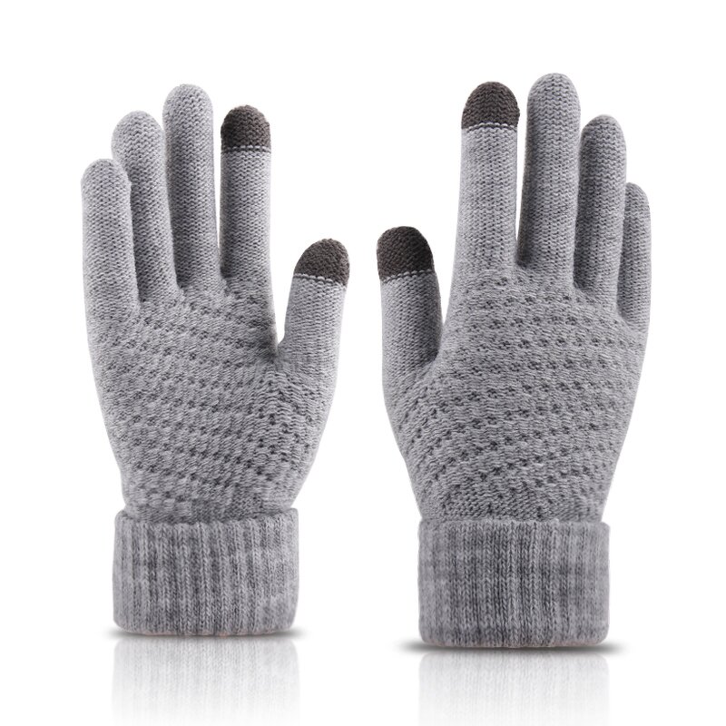 Cashmere Knitted Gloves Manufacturer - Women Autumn Winter Warm Thick Touch Screen Skiing