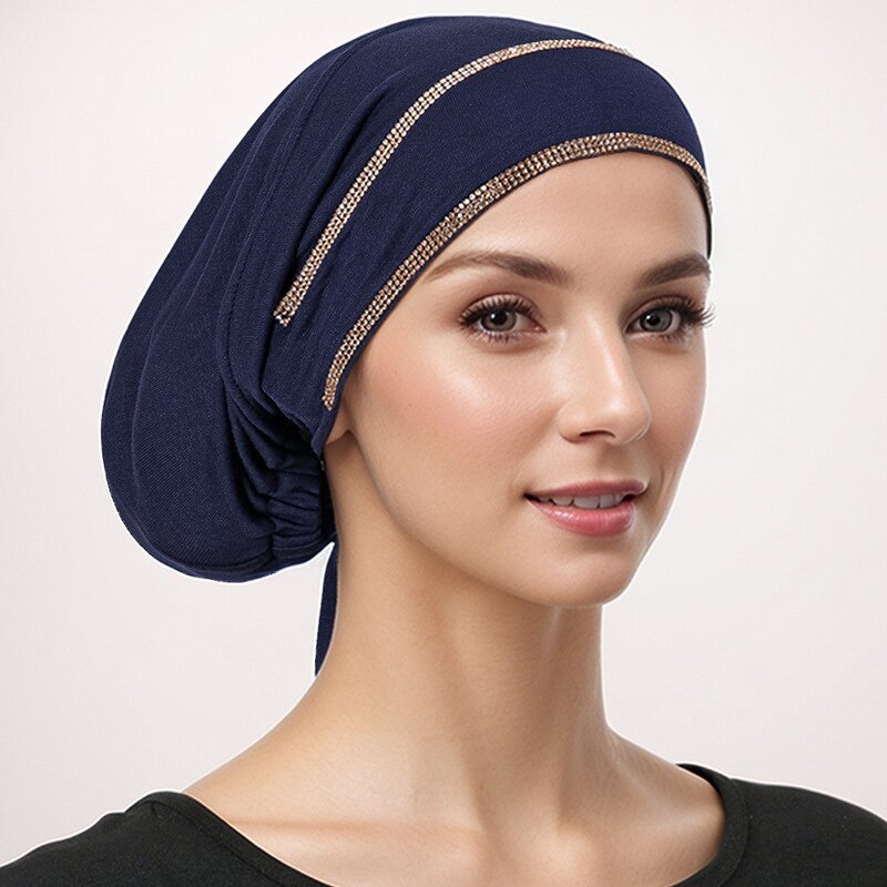 Cotton Hijab Manufacturer - Wholesale 2025 New Elastic Tie Back Inner Caps Underscarf Women Islamic Headscarf