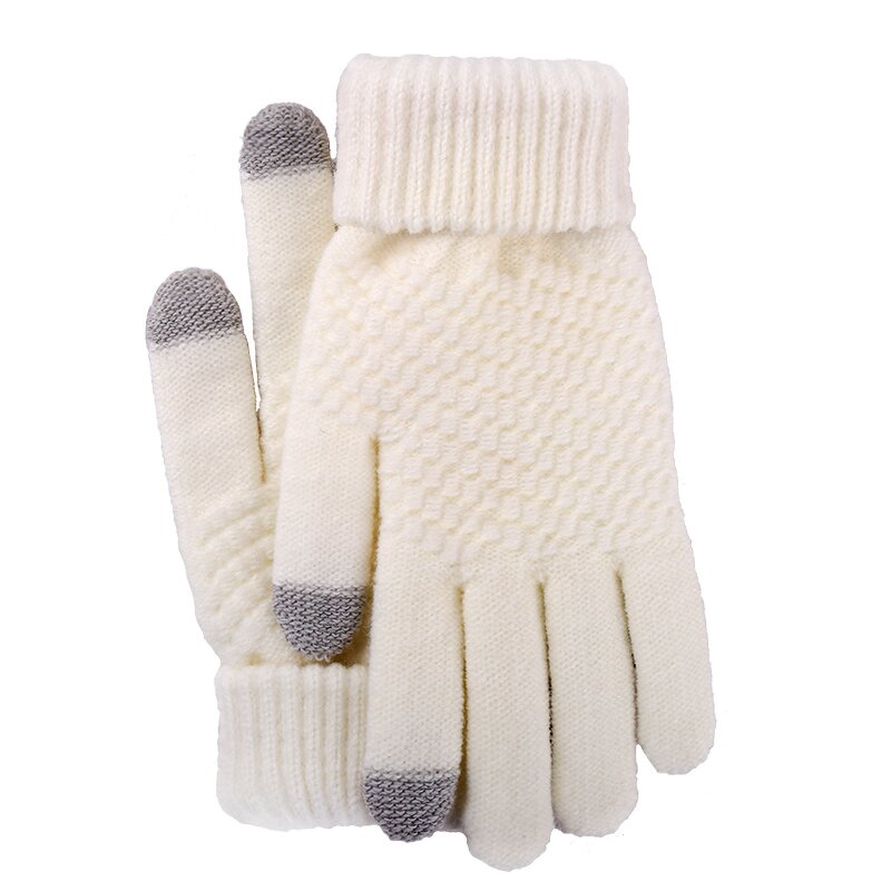 Cashmere Knitted Gloves Manufacturer - Women Autumn Winter Warm Thick Touch Screen Skiing