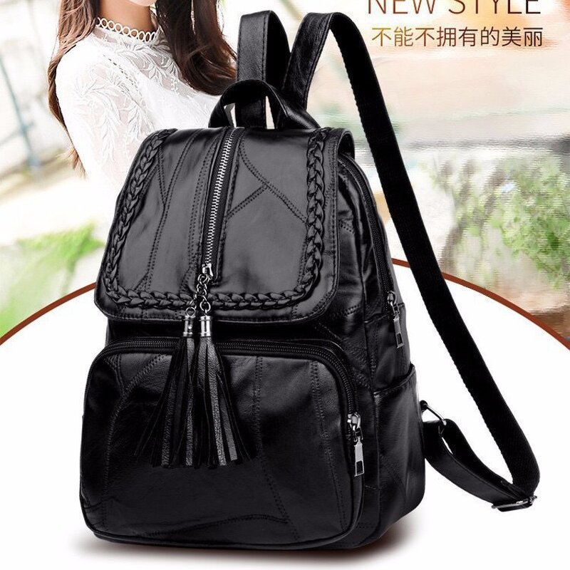 Women's Backpack Manufacturer - 2025 New PU Tassel Fashion Versatile for Travel Casual