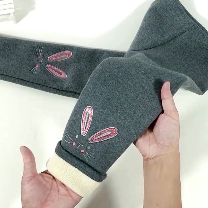 Children Leggings Manufacturer - Wholesale Fashion Rabbit Lined Tights Cotton Kids Baby Girls Toddler Infant