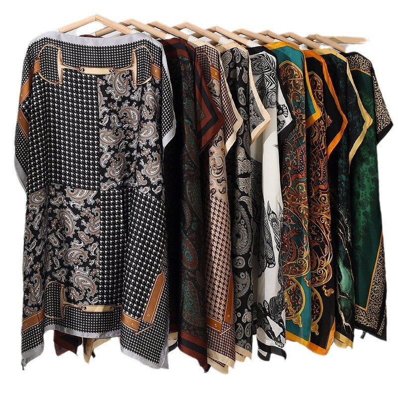 Pashmina Scarf Manufacturer - Summer Soft Long Silk for Women Colorful Beach Wrap Wholesale