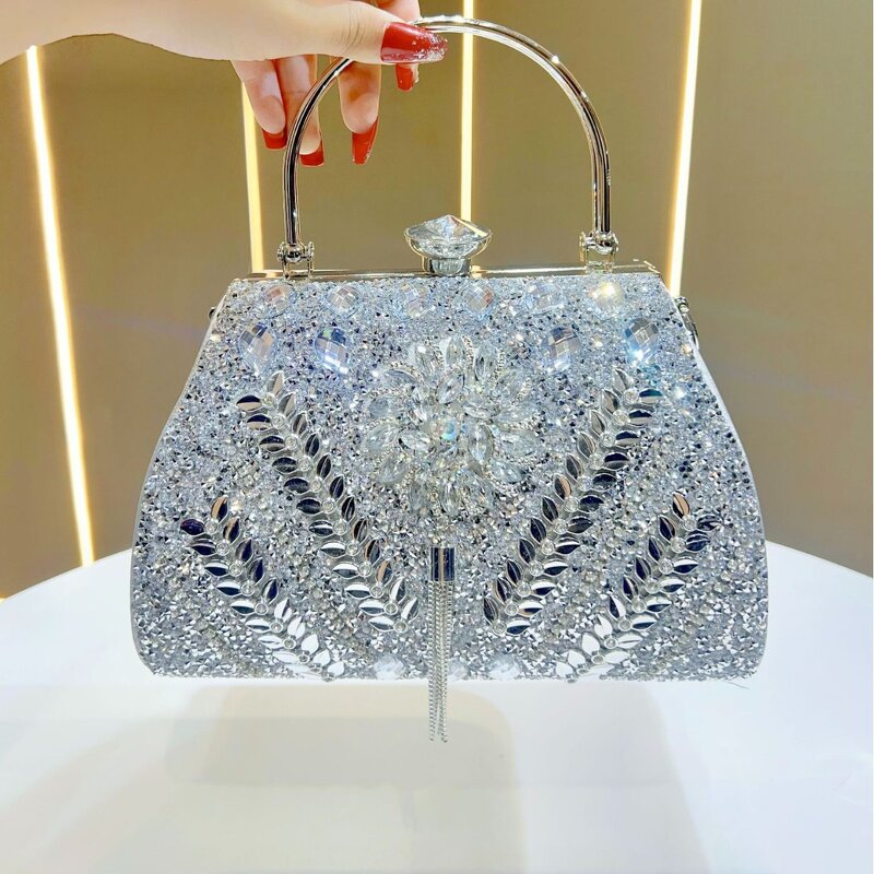Evening Clutch Bag Manufacturer - New Style Luxury Diamond Full Diamond Fashion Dress Diner Party Women's Shoulder