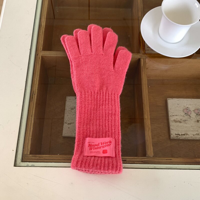 Cashmere Knitted Gloves Manufacturer - Japan Korea Style New Brushed Jacquard Touch Screen Keep Warm Winter