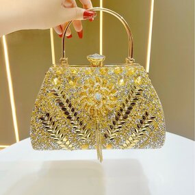 Evening Clutch Bag Manufacturer - New Style Luxury Diamond Full Diamond Fashion Dress Diner Party Women's Shoulder