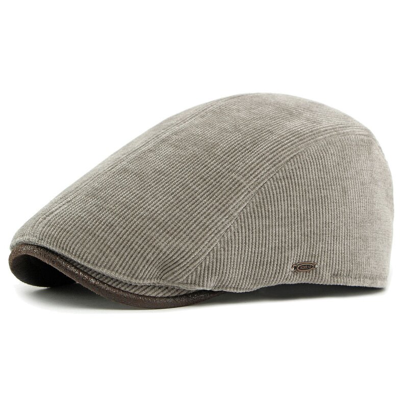 Corduroy Beret Manufacturer - Men Fashion Spring Autumn Thick Warm Women's Flat Hat Vintage Casual Unisex