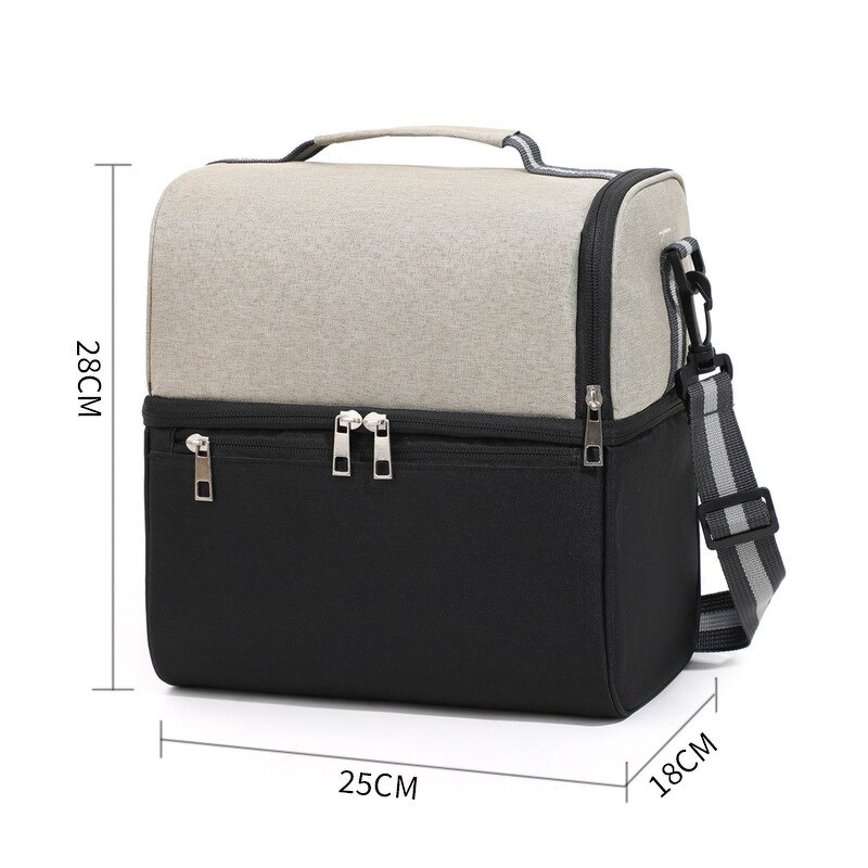 Insulated Lunch Bag Manufacturer - Adult Large Cooler Tote for Men Women Double Deck