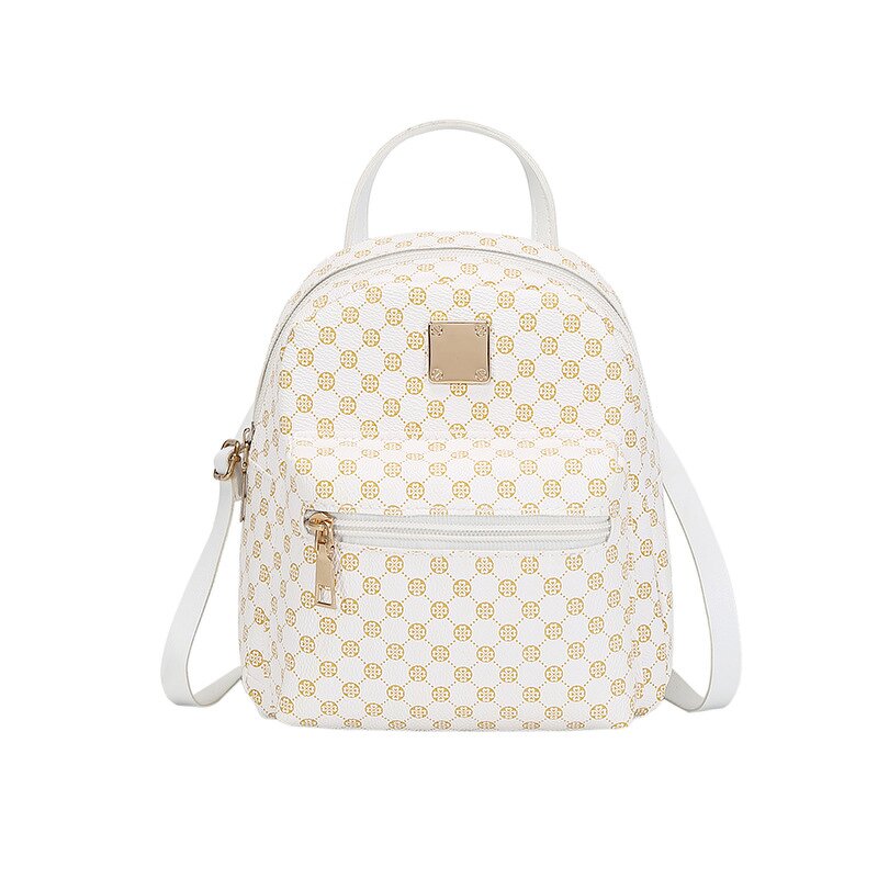 Girls' Backpack Manufacturer - 2025 Versatile and Stylish with Small Checked Schoolbags Cosmetics Women Bag